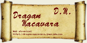 Dragan Macavara vizit kartica